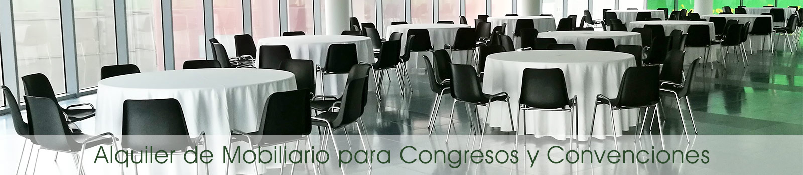 lquiler de mobiliario para congresos y convenciones en Madrid.